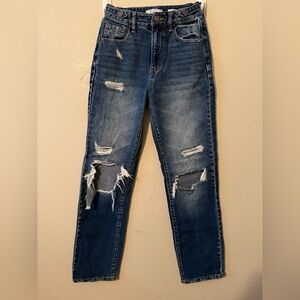 KanCan Distressed Blue Women's Jeans Size 23 90’s Straight